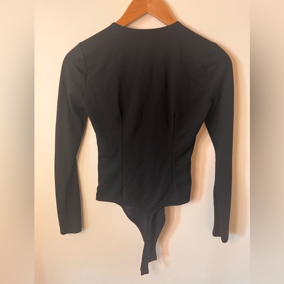 Privacy Please Long Sleeve Bodysuit Black Small - Picture 5 of 7
